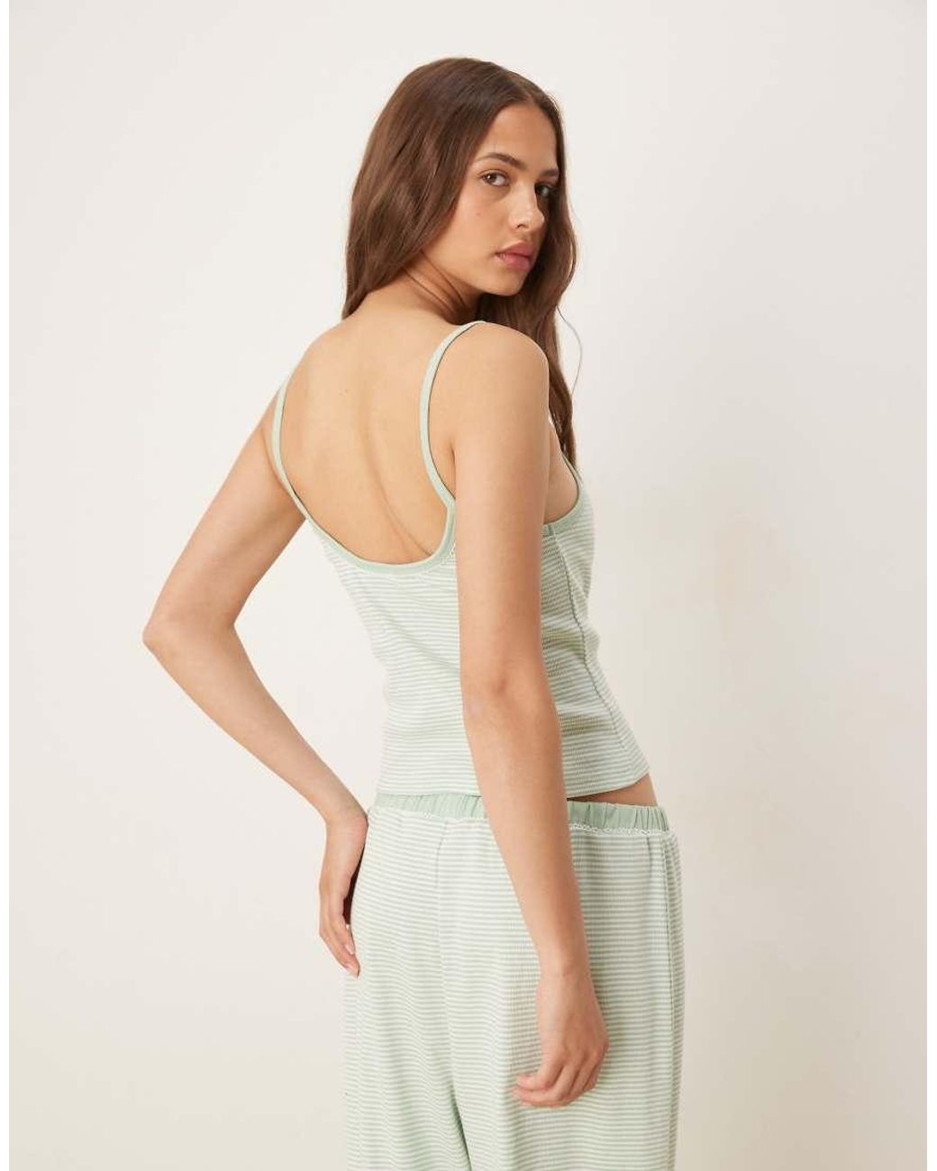 ASOS White Mix & Match Frill Pyjama Cami