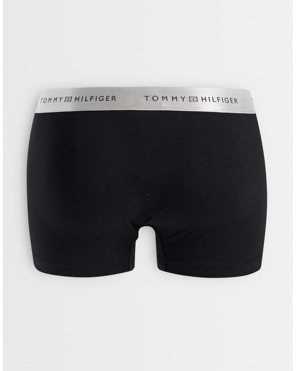 Tommy Hilfiger Black Signature Cotton 3 Pack Trunks for men