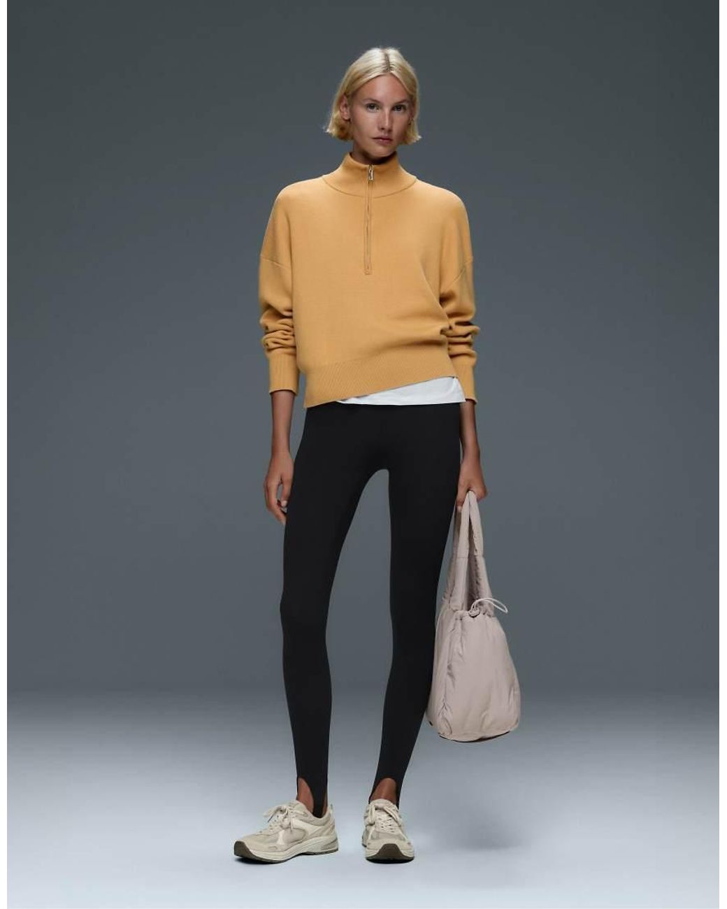Oysho Blue Comfortlux Super High Rise Ankle-Length Stirrup Leggings