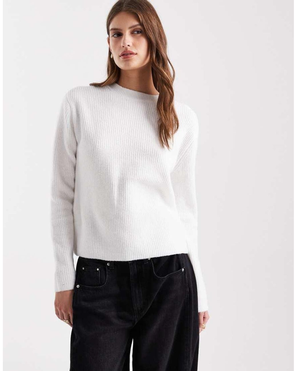 Pieces White Reversible Contrast Tie Front Knitted Cardigan