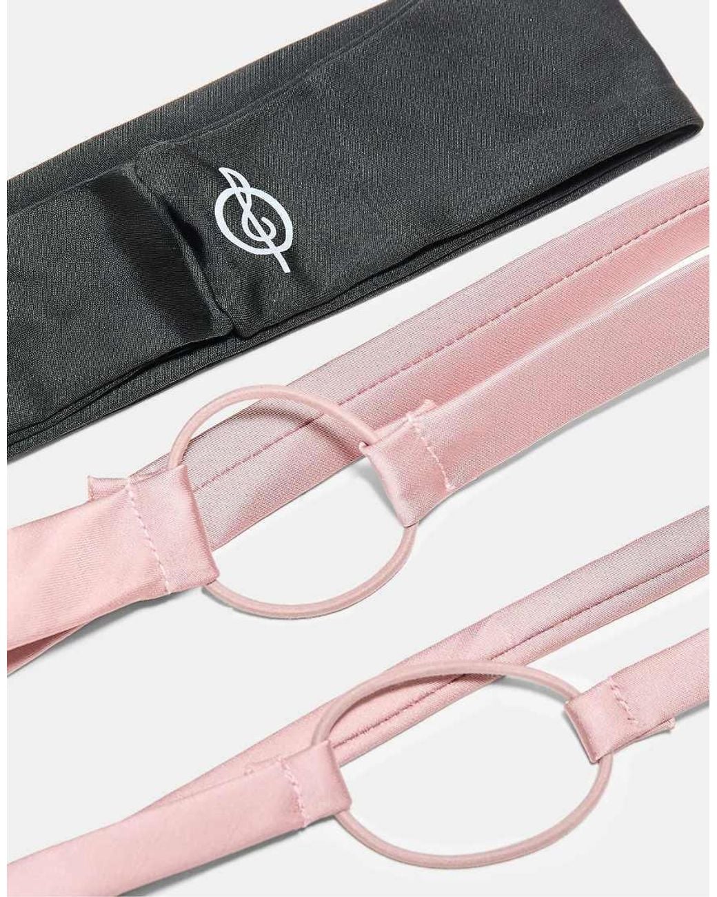 Stradivarius White Set Of 3 Elasticated Sports Fur Headbands