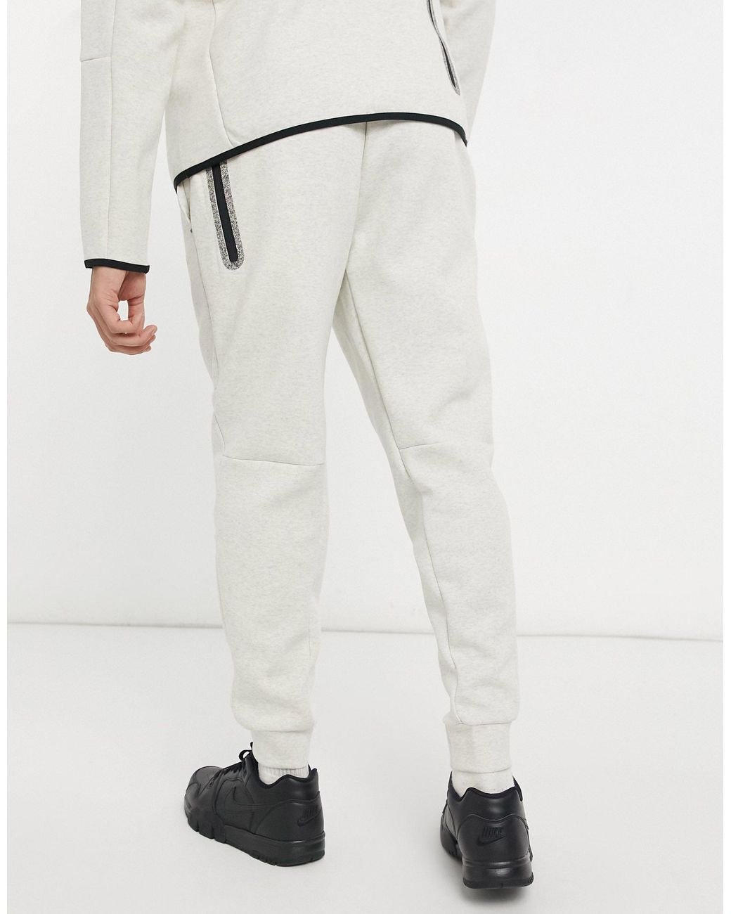 Nike Revival Tech Fleece jogger in White for Men | Lyst