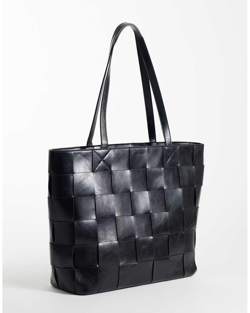 ASOS Black Embossed Woven Tote for men