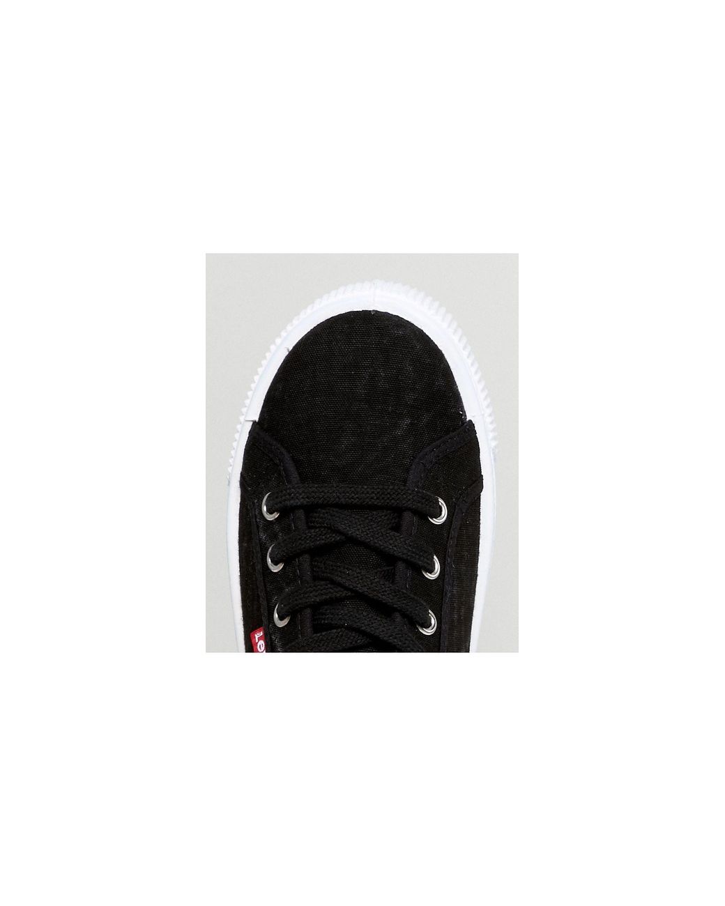 levi's canvas shoe with red tab