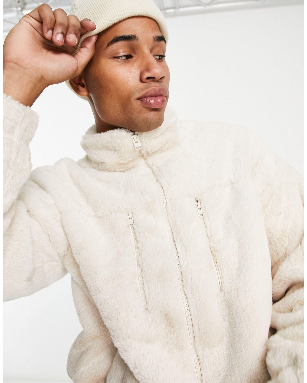 Bershka faux fur jacket store