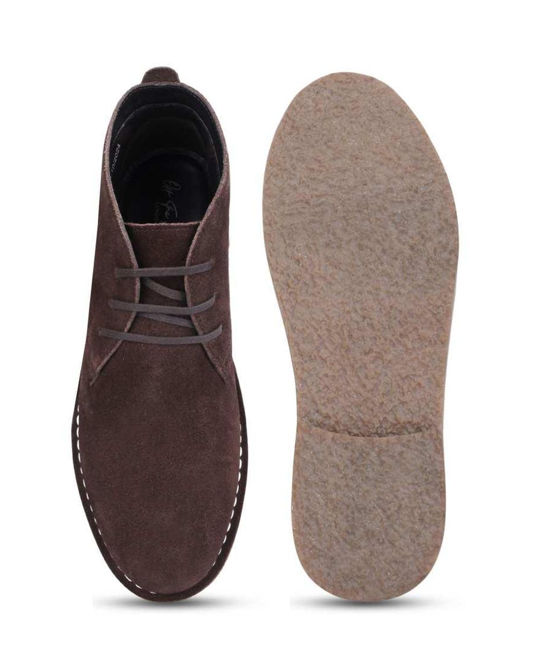 OFF THE HOOK Brown 'Sahara' Suede Leather Casual Lace-Up Chukka Boots for men