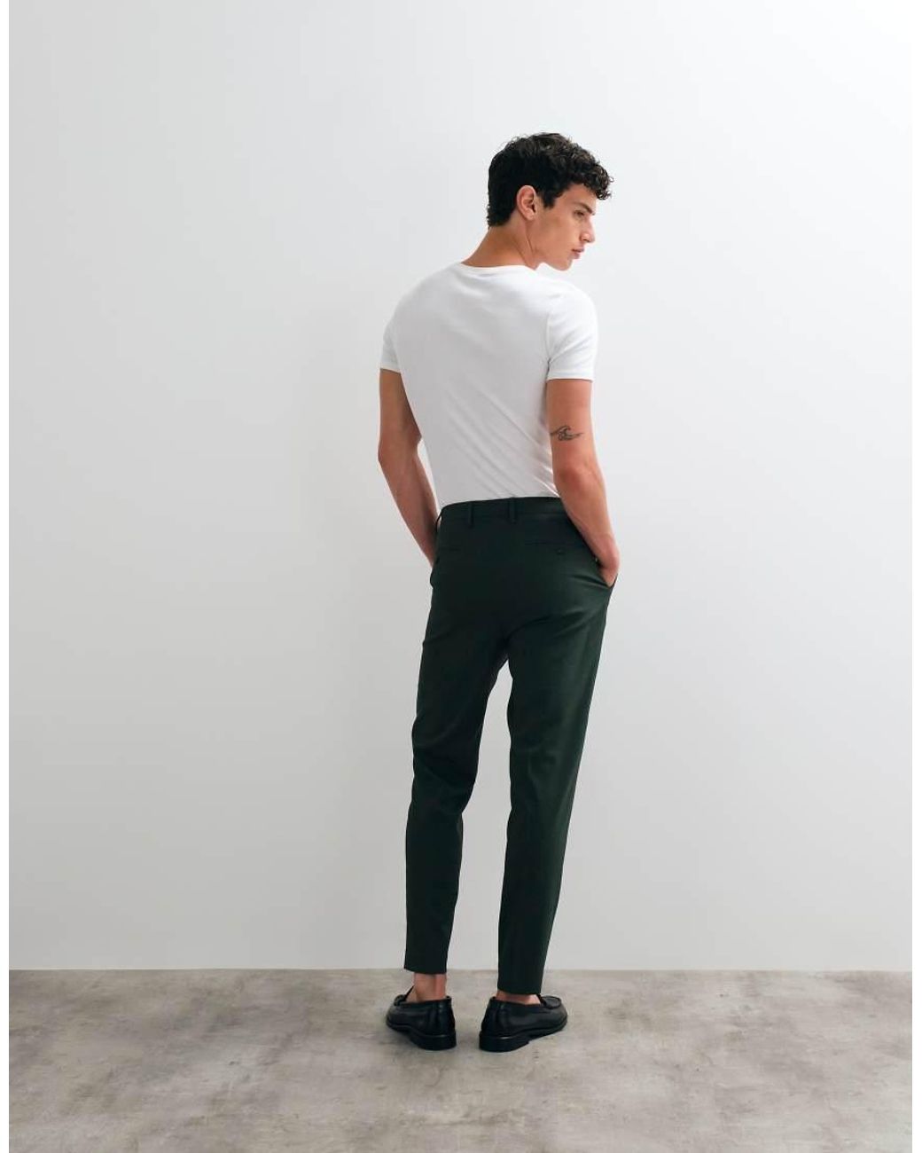 ASOS Green Tapered Suit Trousers for men