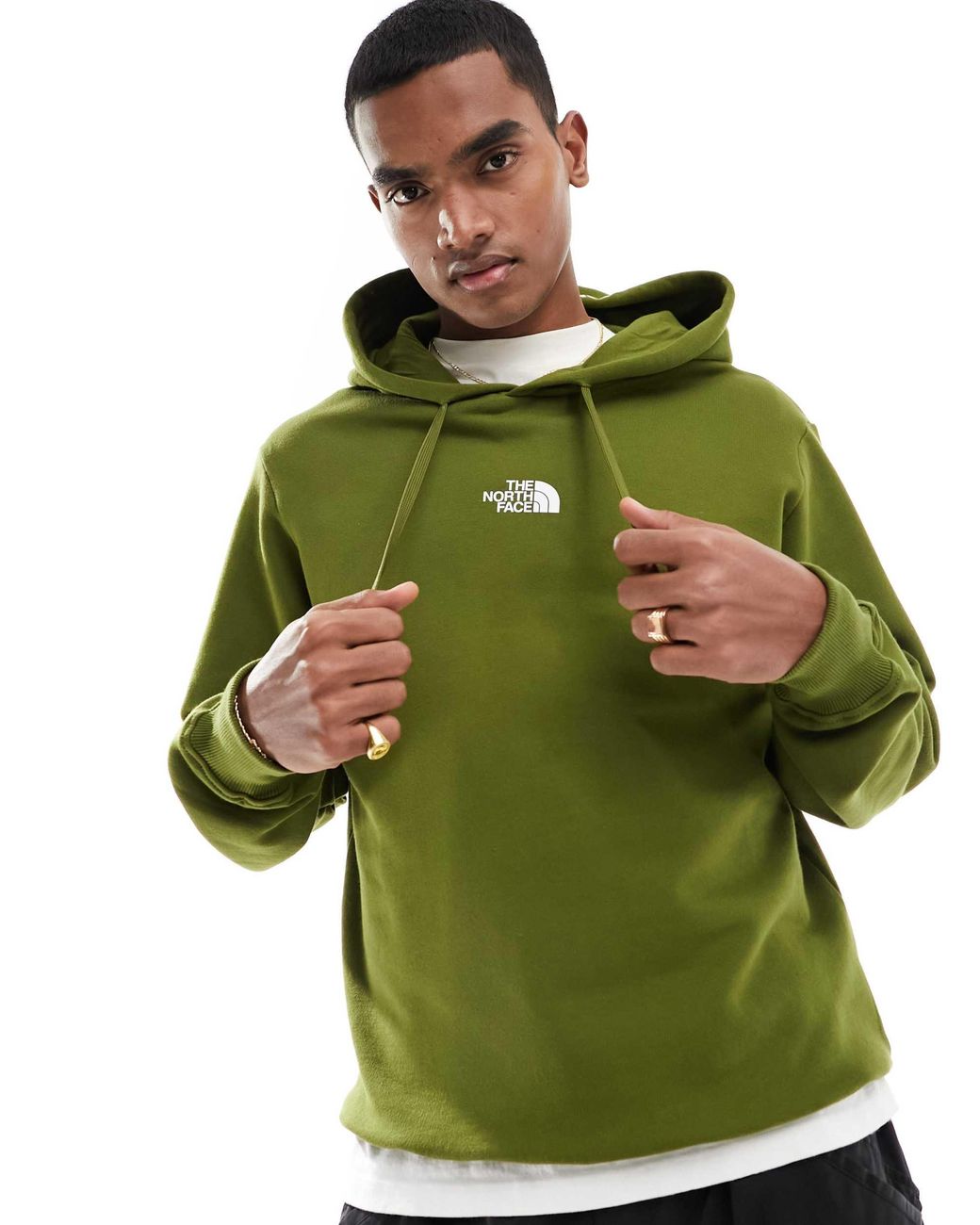 Khaki green north face hoodie hotsell