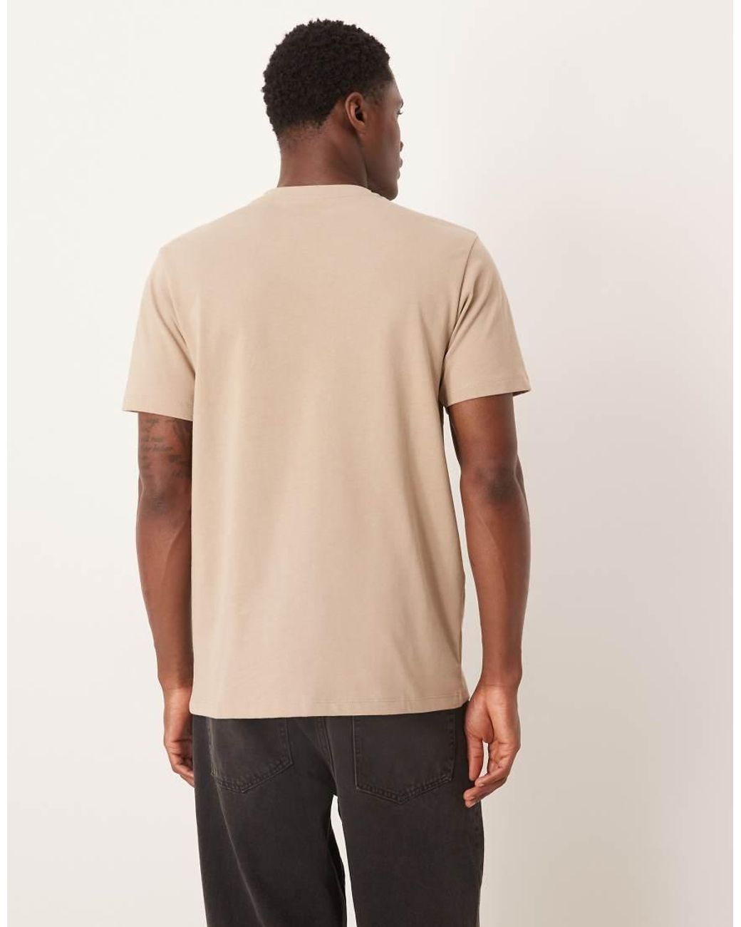 ASOS Natural Heavyweight Regular Fit T-shirt for men