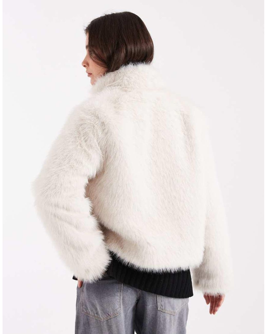 Vero Moda Natural Super Soft Faux Fur Short Coat