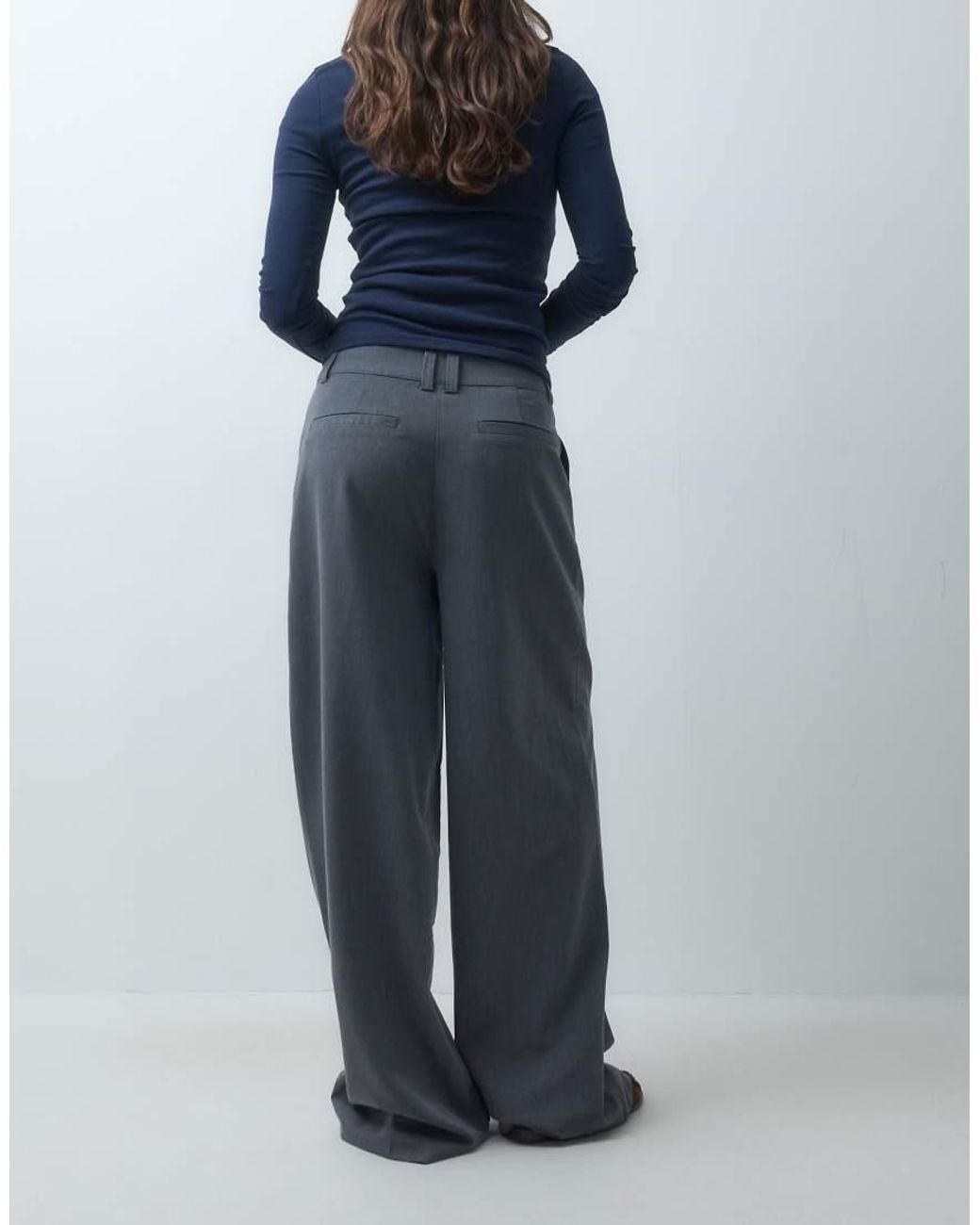 ASOS Blue Tailored Low Rise Mensy Trouser
