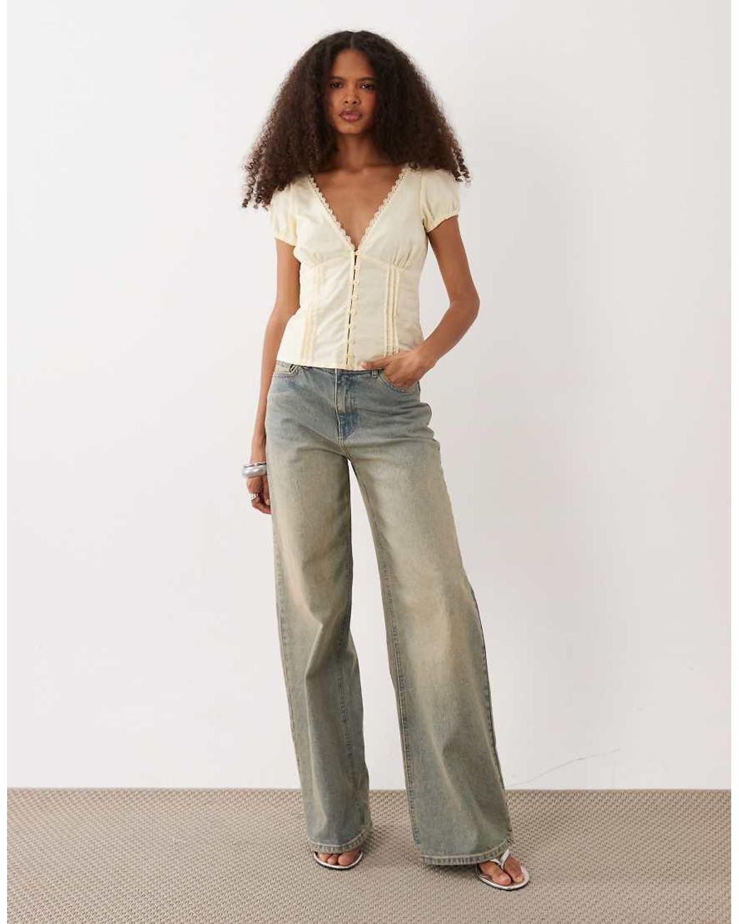 Motel Natural Ilias Corset Poplin Top