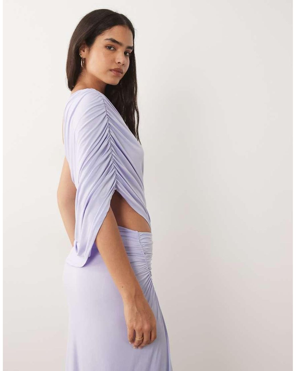 ASOS Purple One Shoulder Draped Top