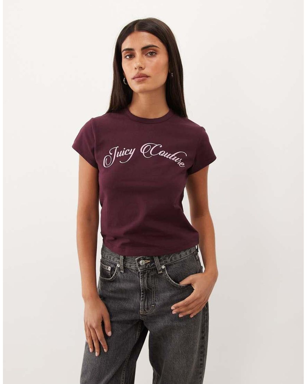Juicy Couture Purple Logo Script Baby T-shirt