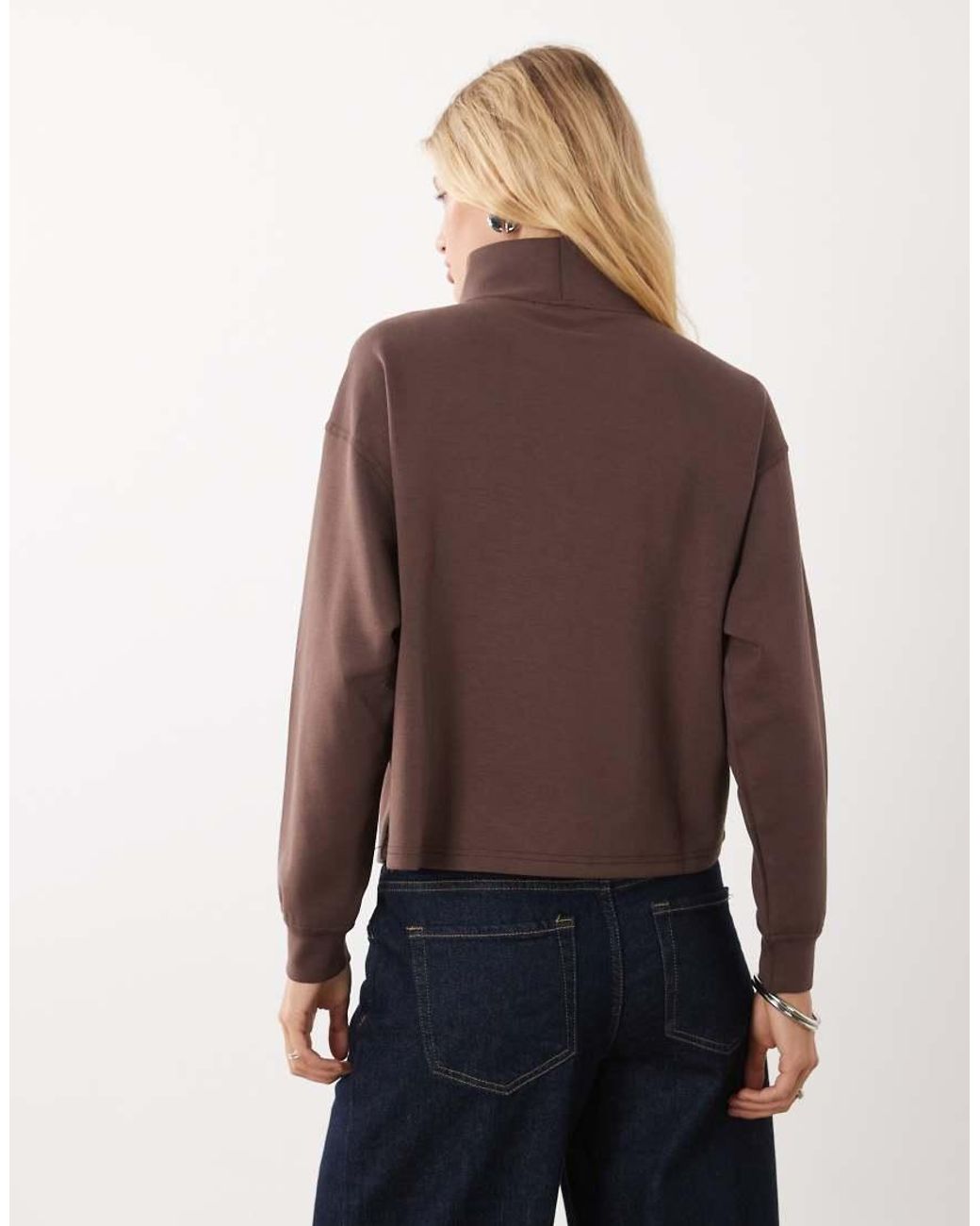 New Look Brown Premium Funnel Neck Sweater