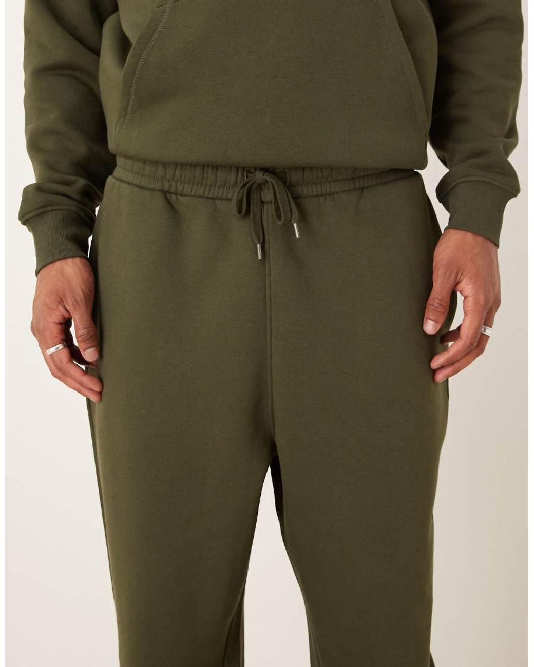 ASOS Green Essential Oversized Sweatpants for men