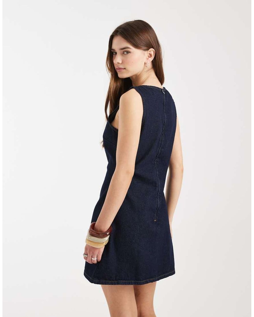Miss Selfridge Blue Denim Shift Dress