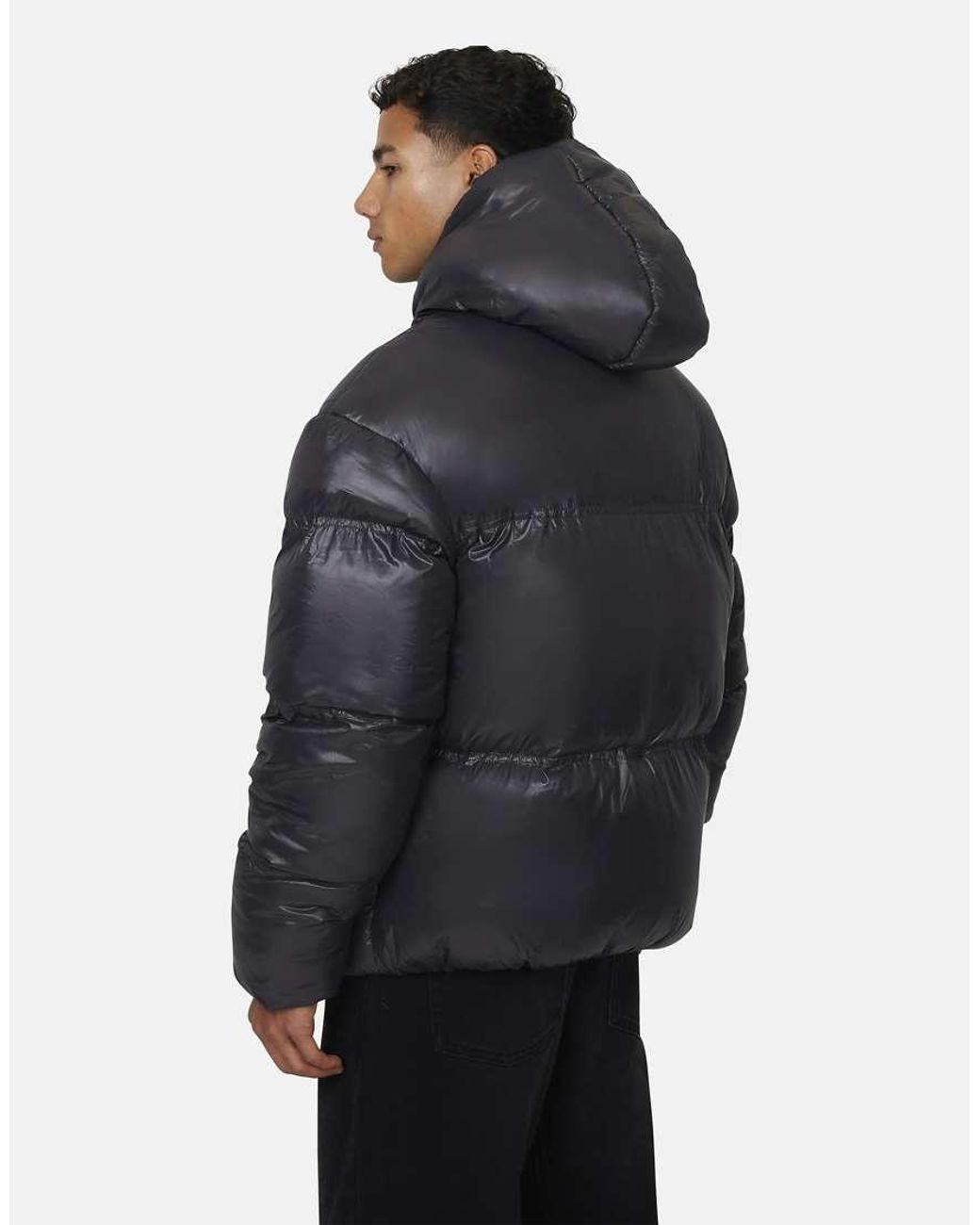Good For Nothing Gray Hooded Puffer Jacket for men