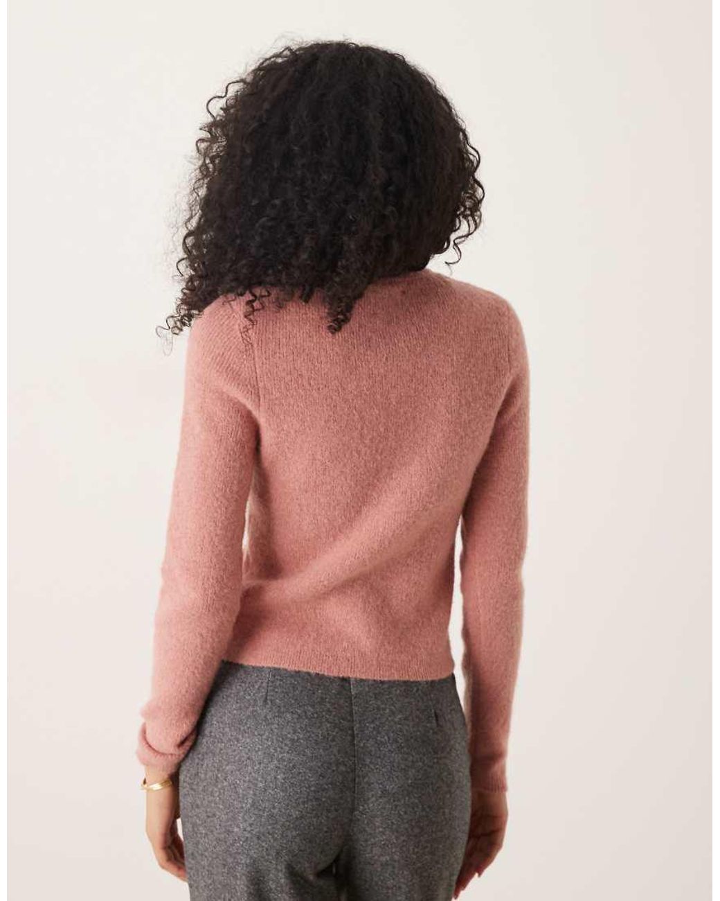 ASOS Multicolor Crew Neck Micro Cardigan