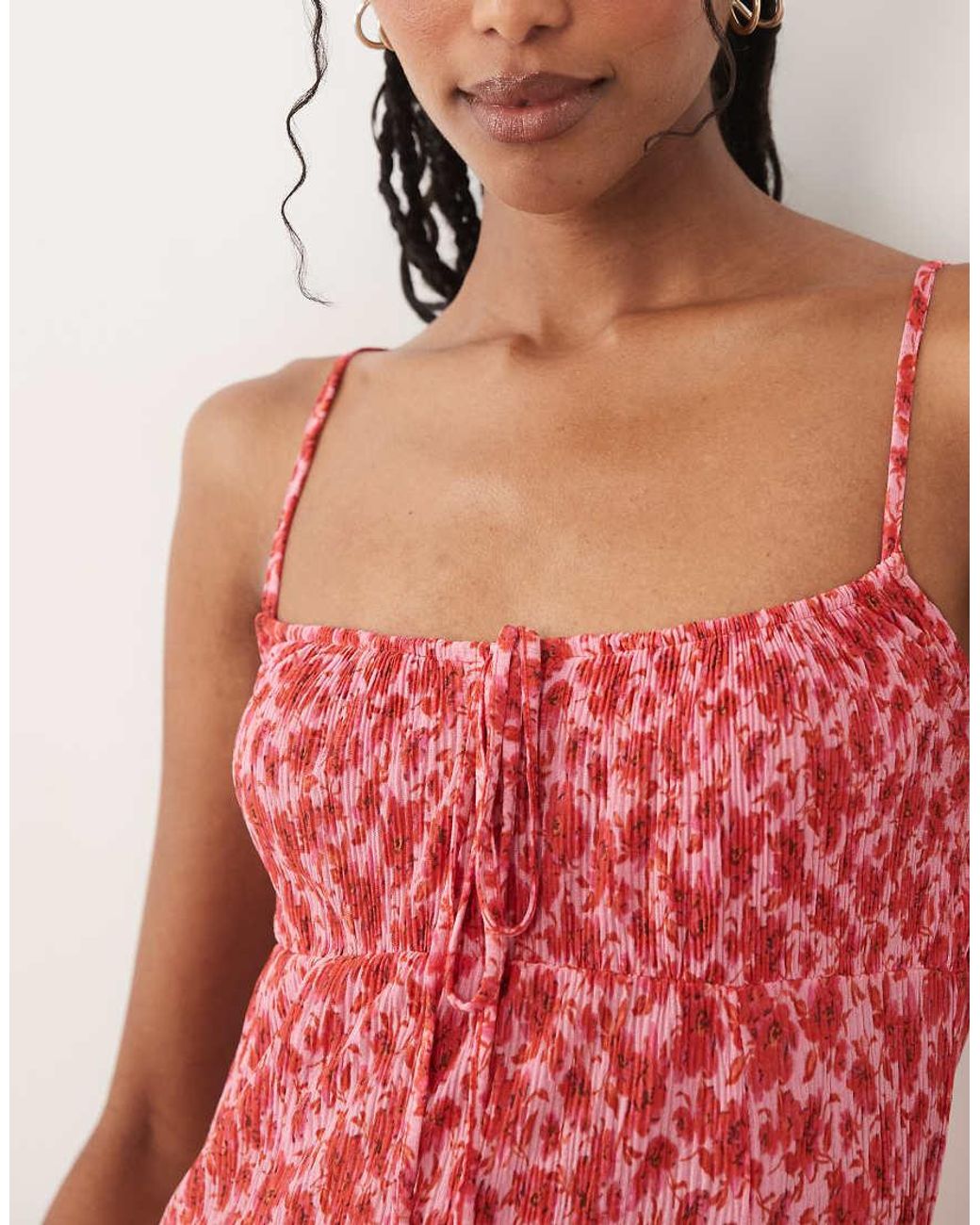 Mango Pink Strappy Maxi Dress