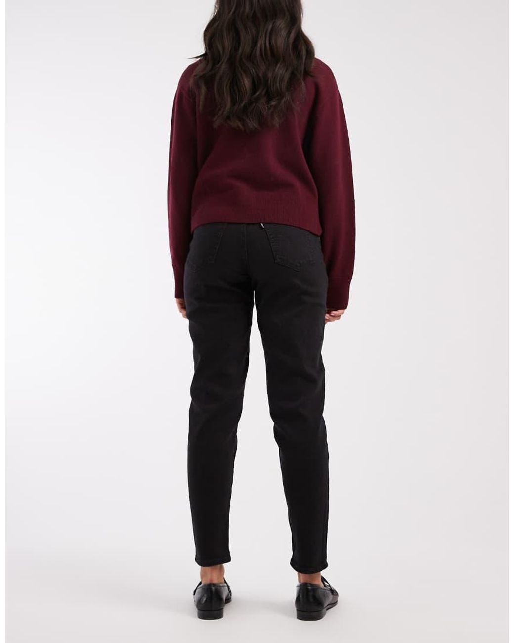 Levi's Black High Waisted Mom Jeans