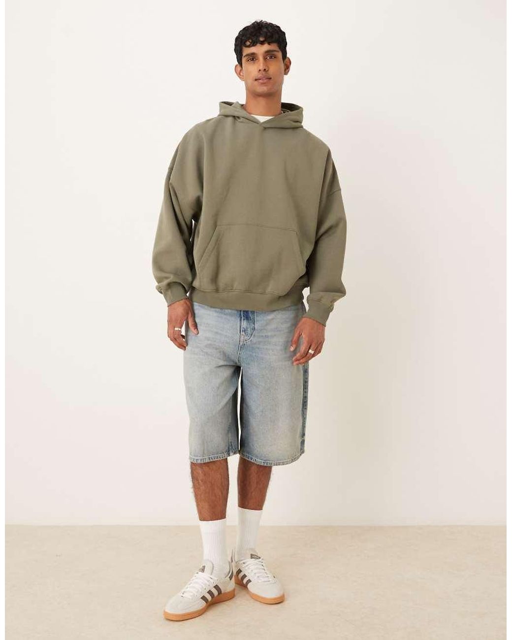 ASOS Green Essentials Extreme Oversized Hoodie for men