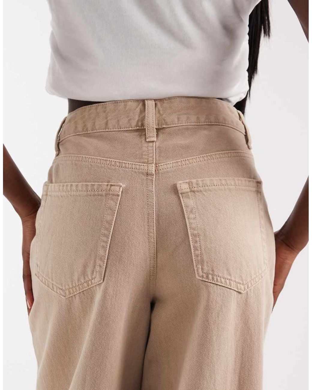 Vero Moda Natural Billie High Rise Barrel Leg Jeans