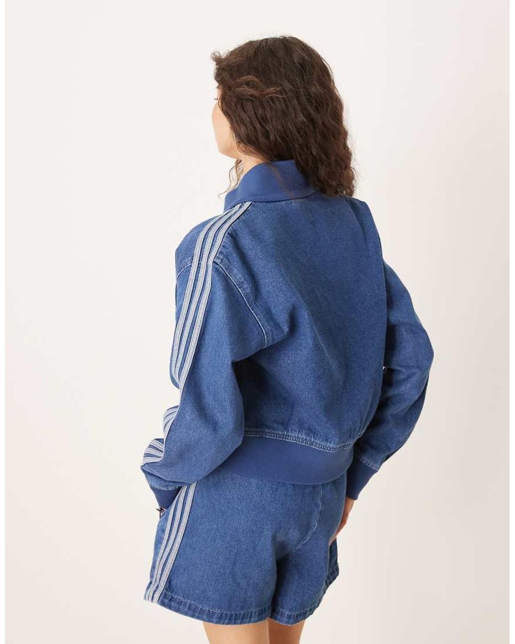 Adidas Originals Blue Denim Firebird Track Top