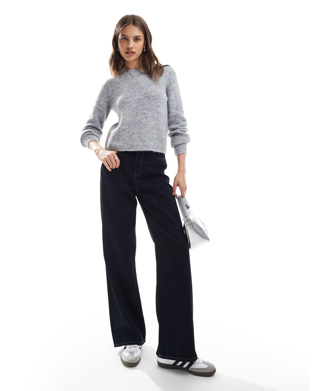 Vero Moda Gray – weicher, flauschiger pullover