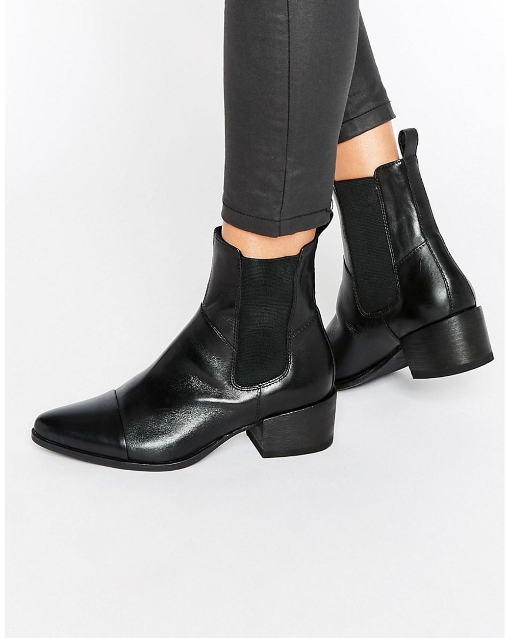 etisk Erasure gennembore Vagabond Shoemakers Marja Black Western Chelsea Boots | Lyst