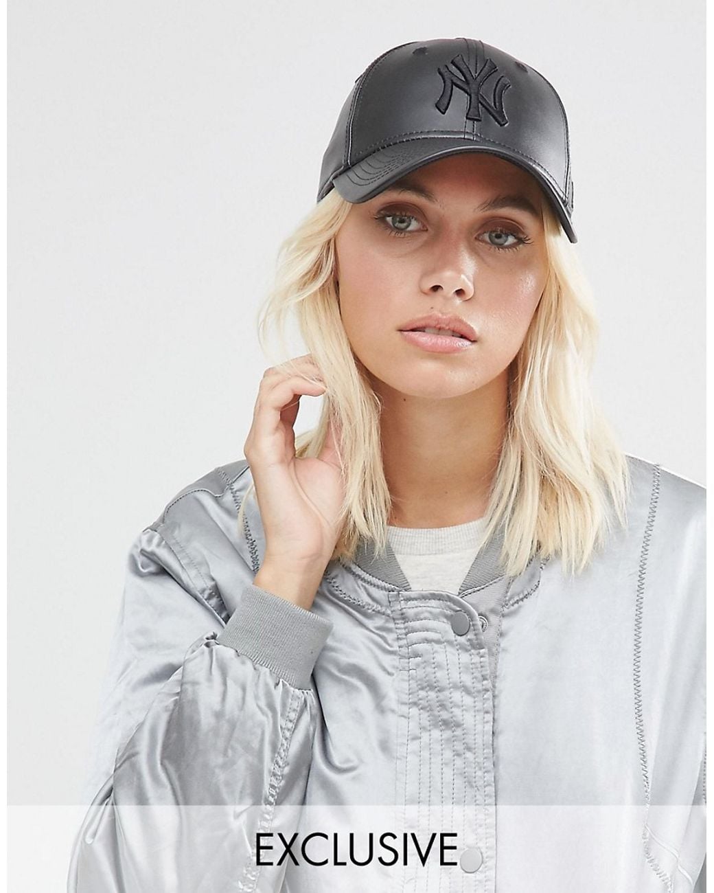 KTZ Exclusive Ny 9forty Cap In Leather Look in Black | Lyst Canada