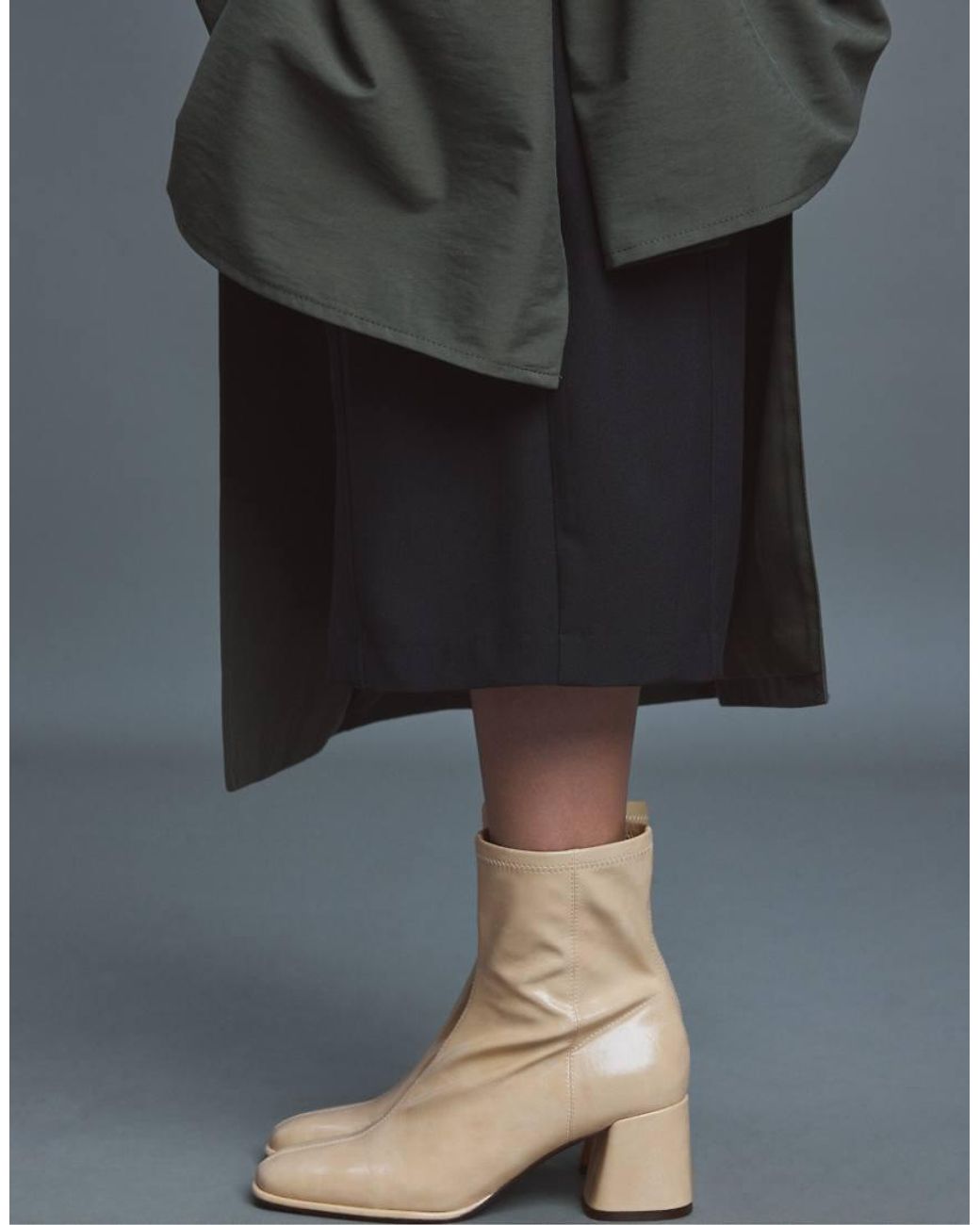 Stradivarius White Fitted Shaft Heeled Ankle Boots