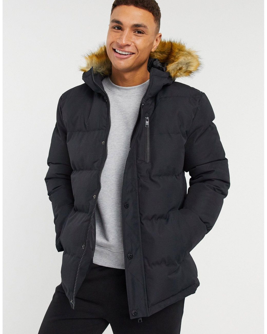 threadbare quilted parka jacket