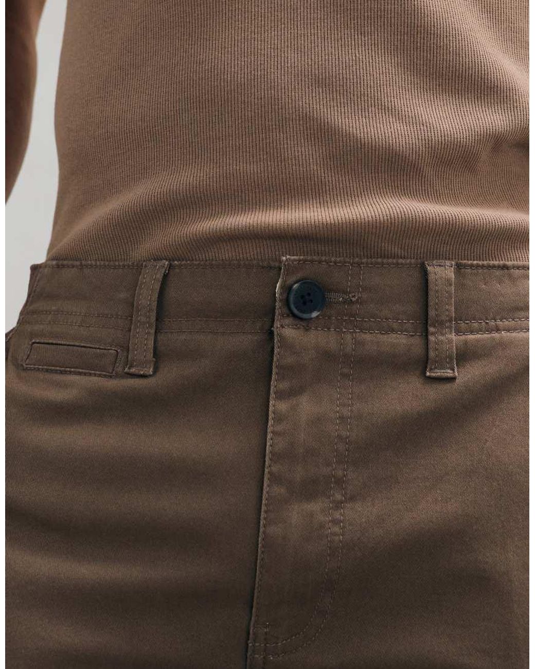 Threadbare Brown Slim Leg Pants for men