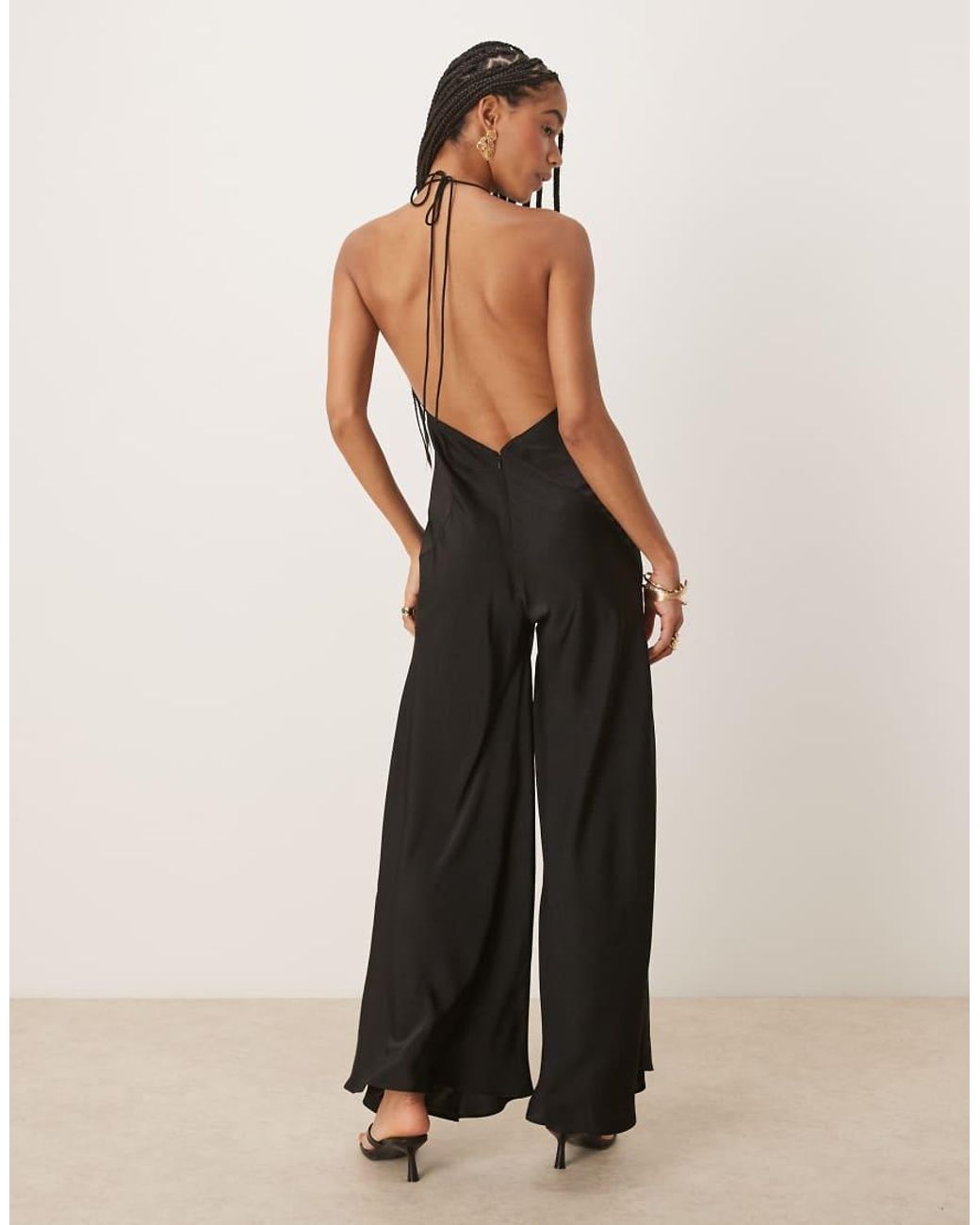 Bardot Natural Keaton Halter Jumpsuit