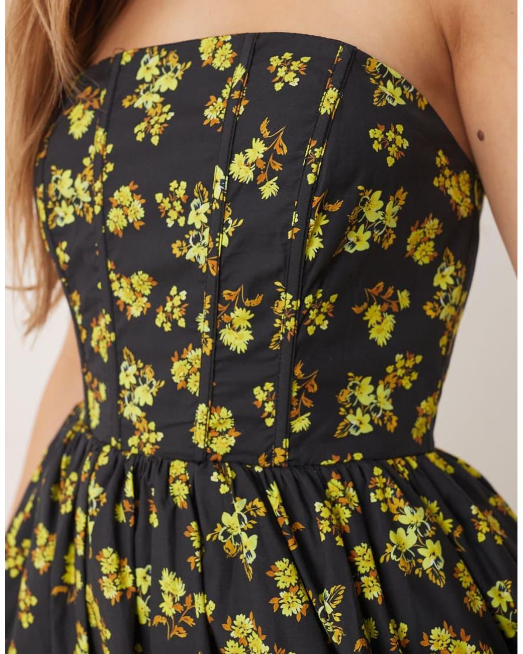 True Decadence Green Strapless Corset Midi Dress