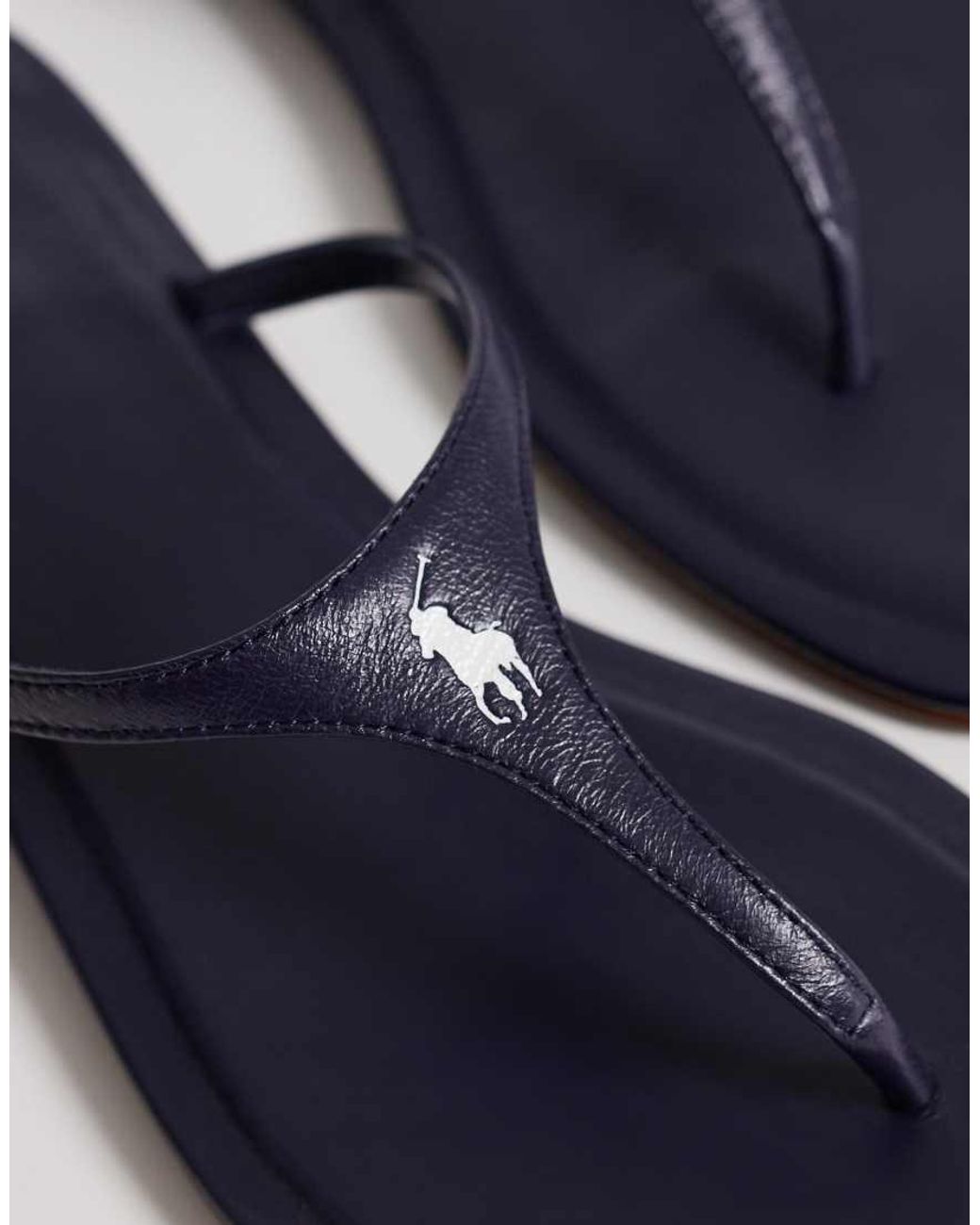 Polo Ralph Lauren Blue Polo Ralph Strappy Flat Sandals