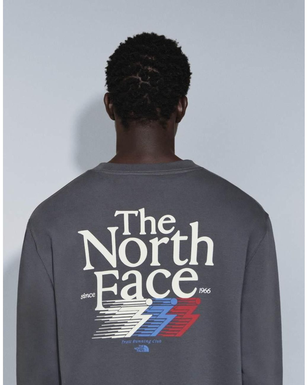 The North Face Gray Retro Trail Relaxed Crew for men