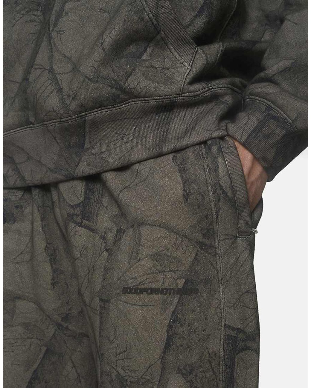 Good For Nothing Gray Oversized Cotton Fleece Camo Joggers for men