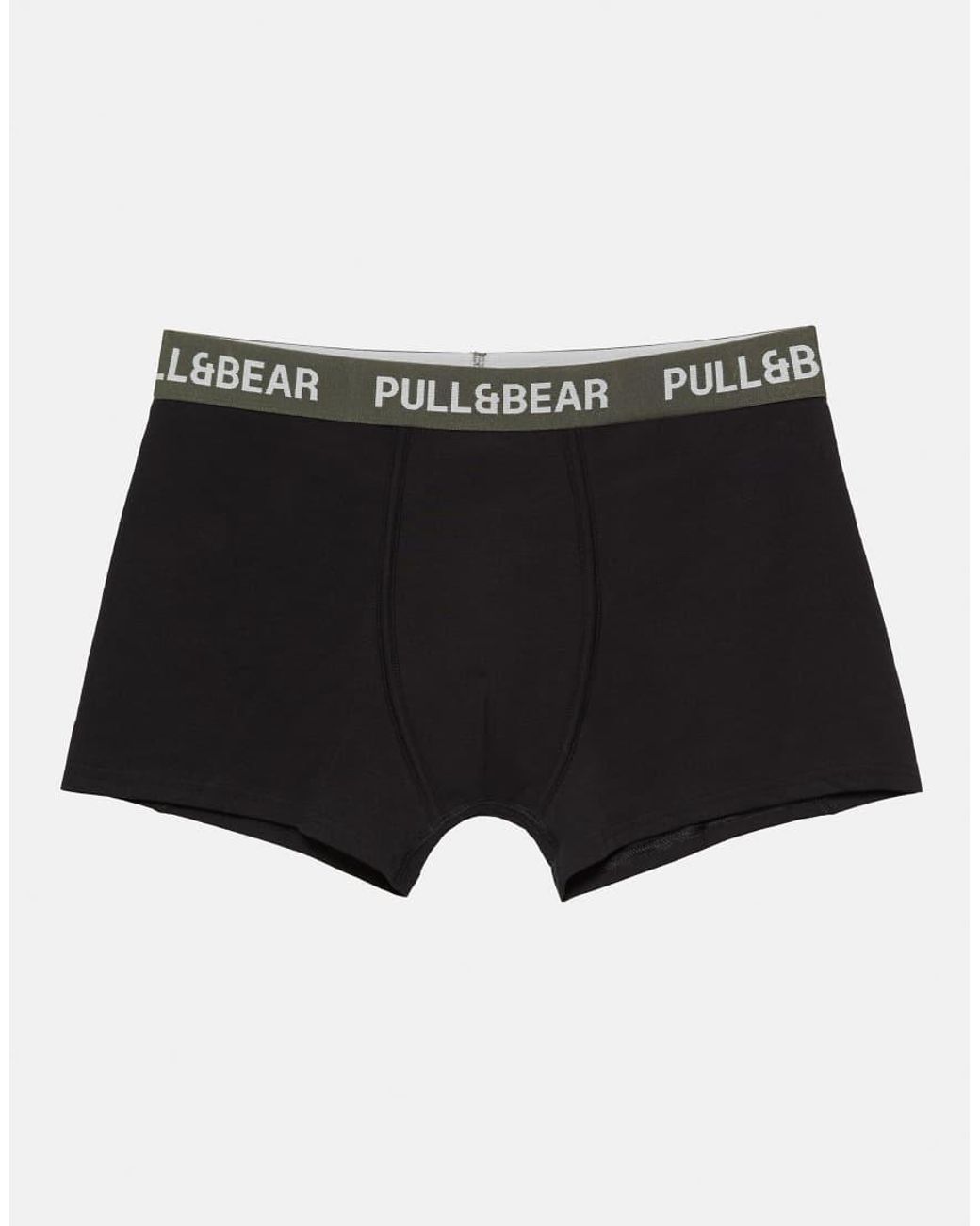 Pull&Bear Black 3-pack Of Boxers for men