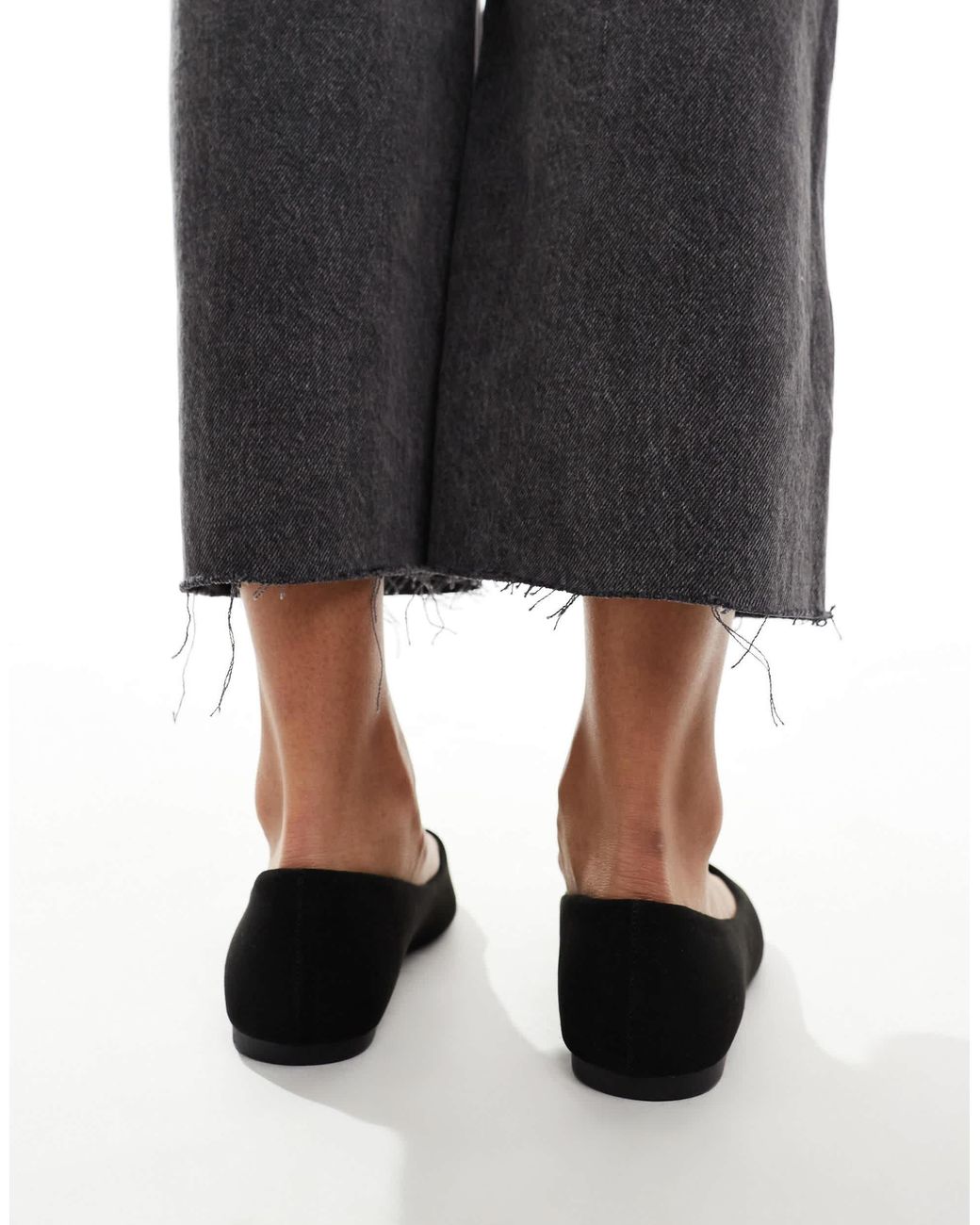 ASOS Black Lucky Pointed Ballet Flats