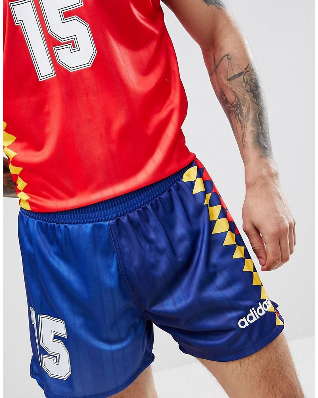 adidas Originals Retro Spain Football Shorts In Navy Cd6971 in