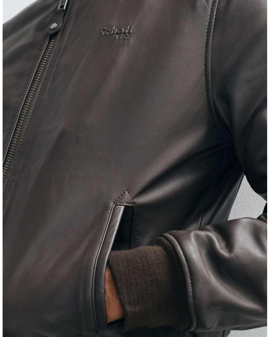 Giacca Bomber di Schott Nyc in Gray da Uomo