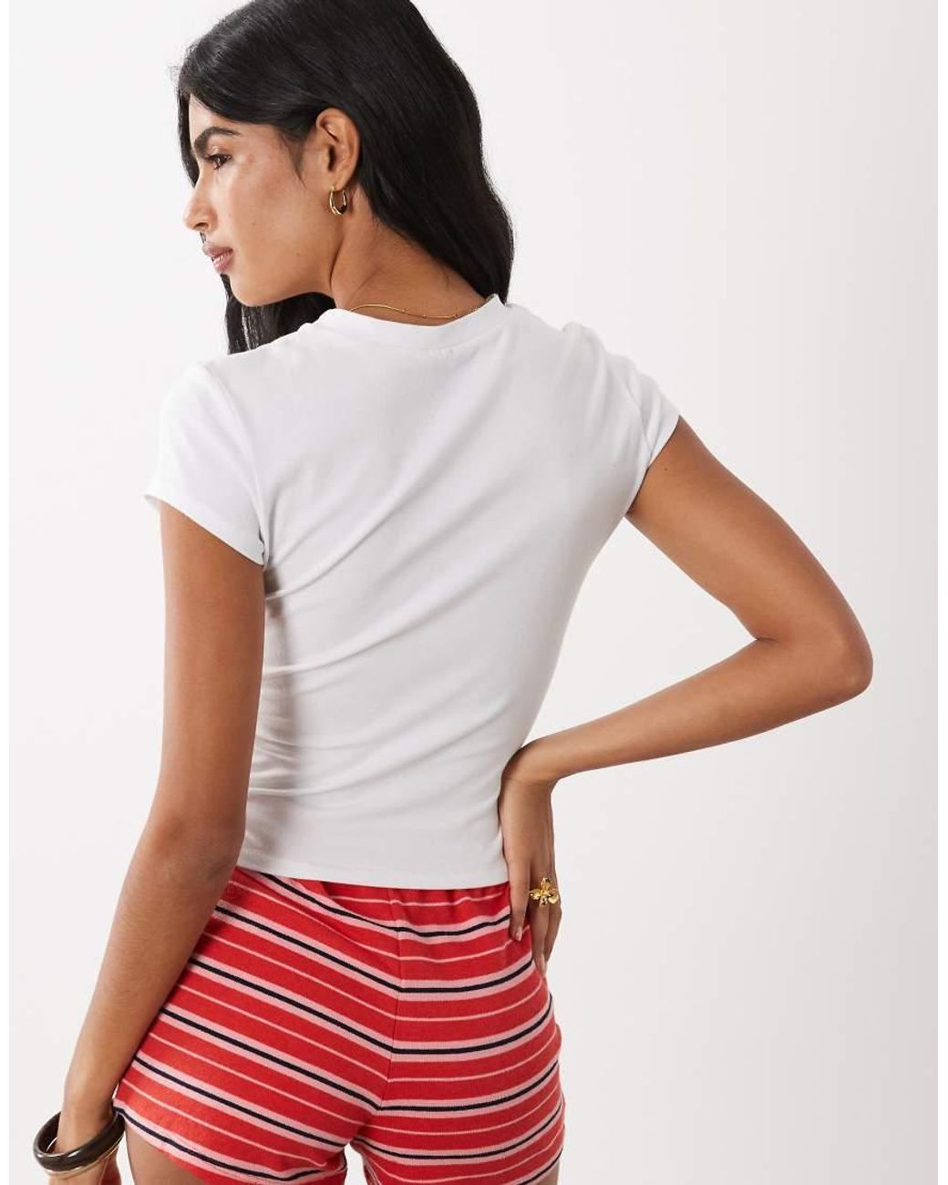 ASOS Red Baby Tee With Vintage Tomato Graphic