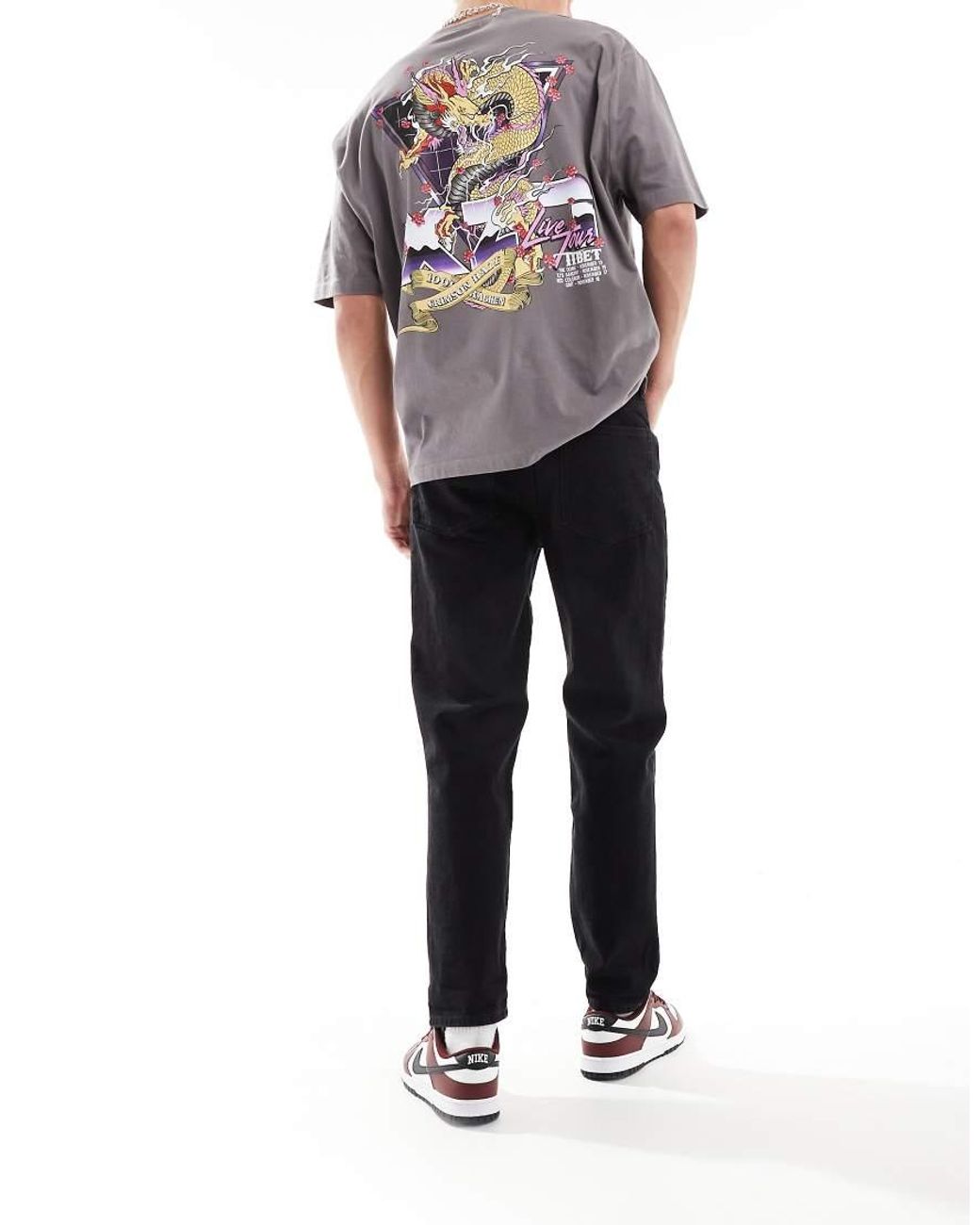 Vaqueros Capri Negros De Pernera Recta De ASOS de hombre de color Black