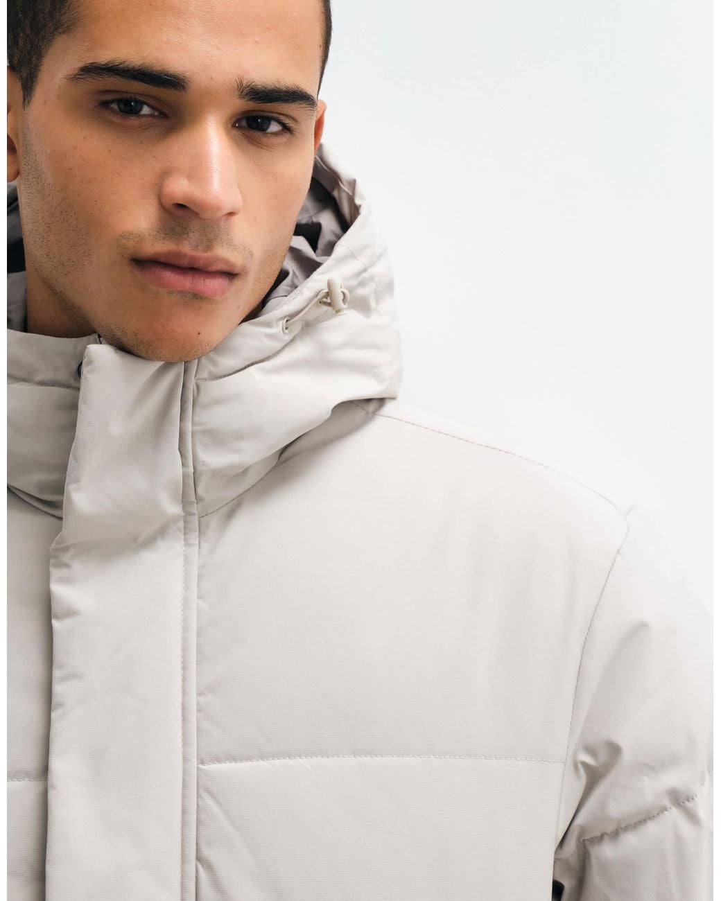 Jack & Jones Blue Hooded Puffer Jacket for men