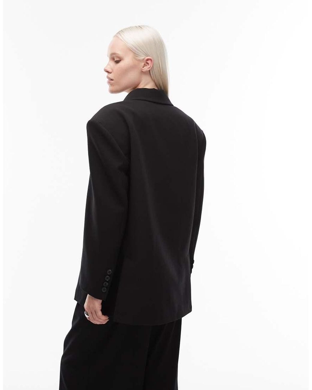 ASOS Black Double Breasted Oversized Blazer