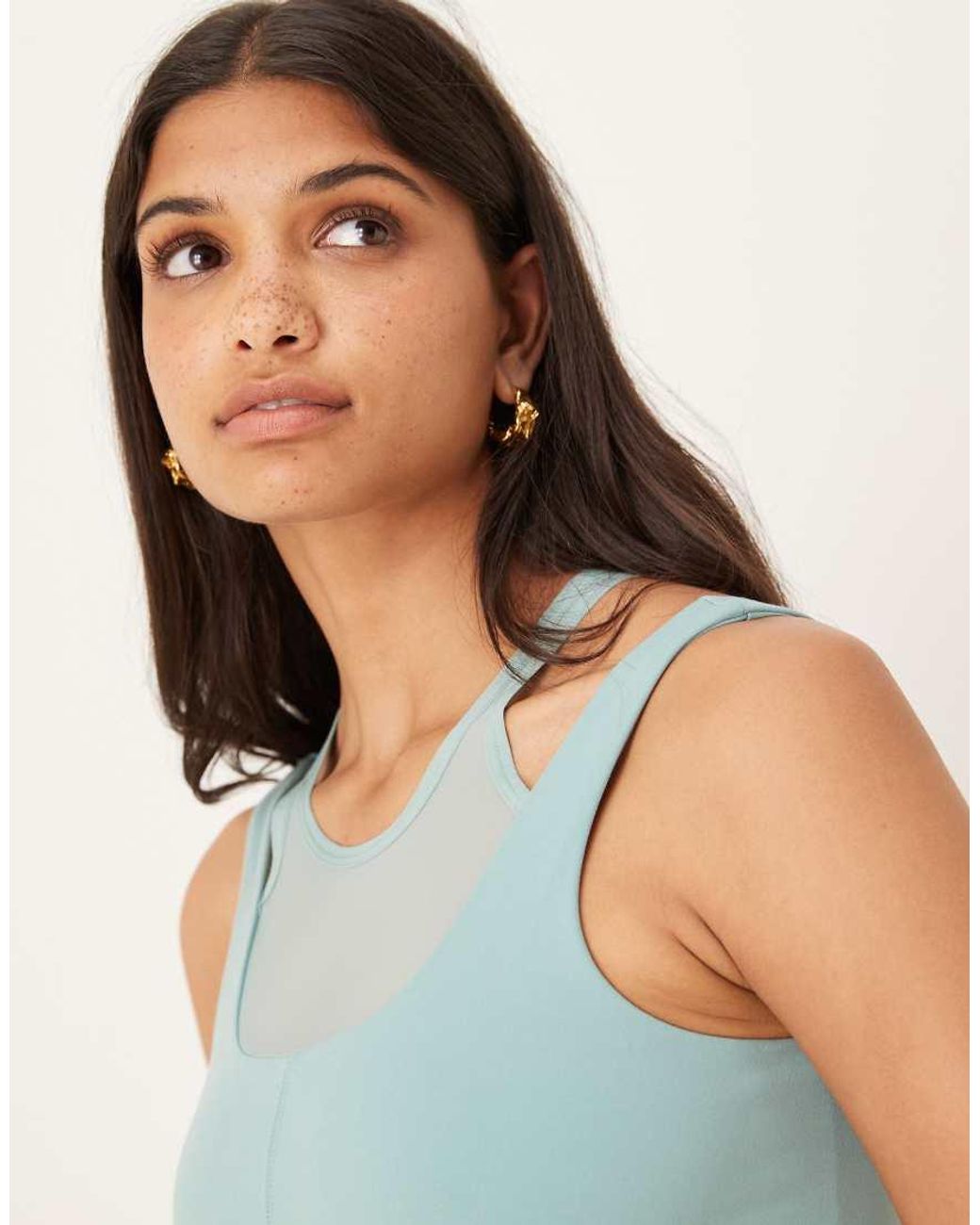 Nike Blue Nike One Training Dri-Fit Layered Vest