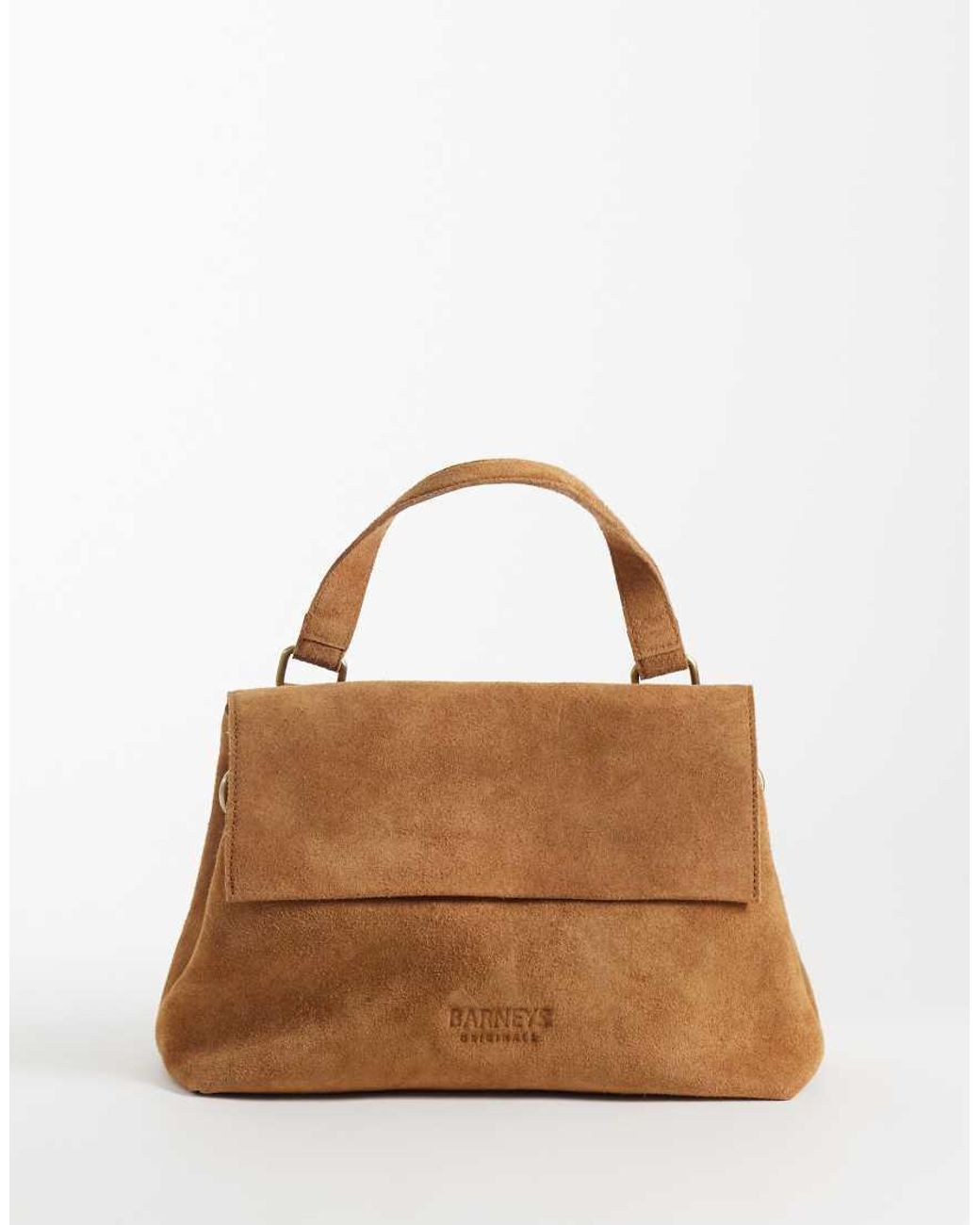 Barney's Originals Brown Real Suede Shoulder Bag