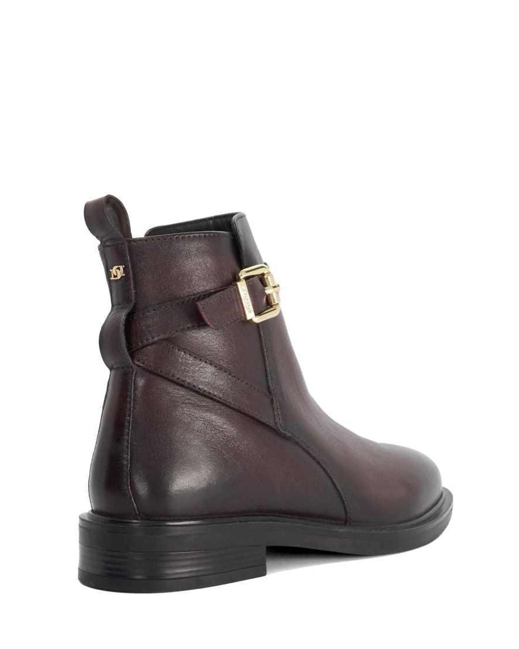 Dune Brown Palmy Ankle Boots